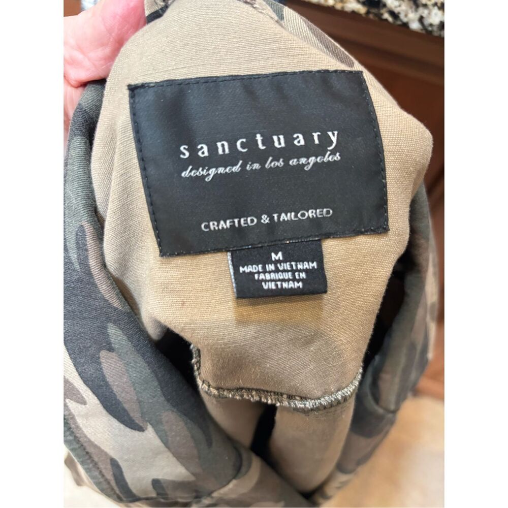Sanctuary M camo button front stretchy jacket w-large breast pockets - Picture 7 of 8